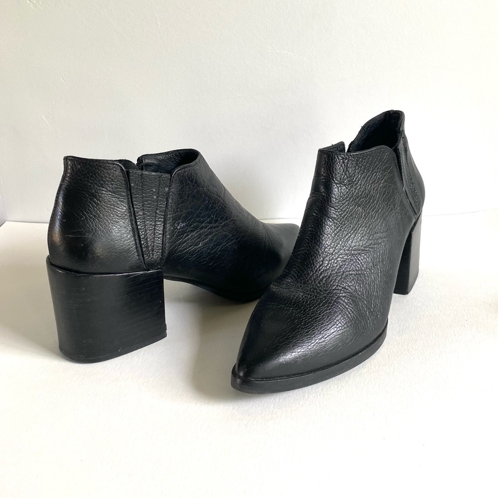 Matisse Black Leather Booties